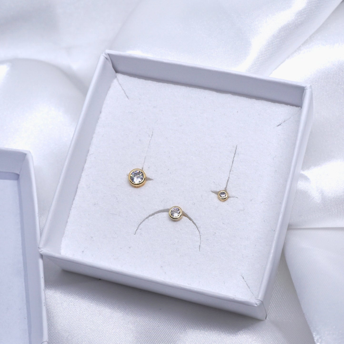 SET DI PIERCING TRIS BRILLANTI PLACCATO ORO